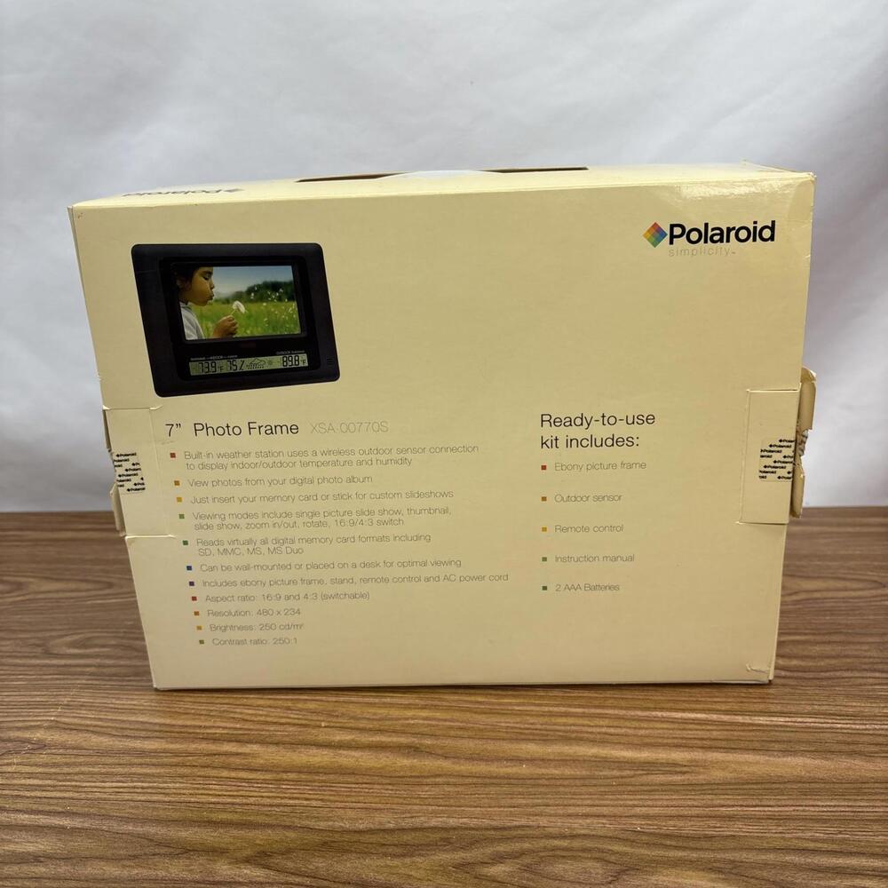 Polaroid Simplicity 7” Photo Frame And Weather Station XSA-00770S - Picture 4 of 6